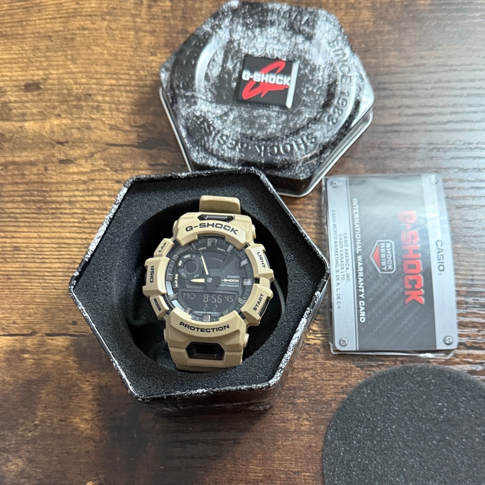 G-Shock Beige and Black Digital Watch